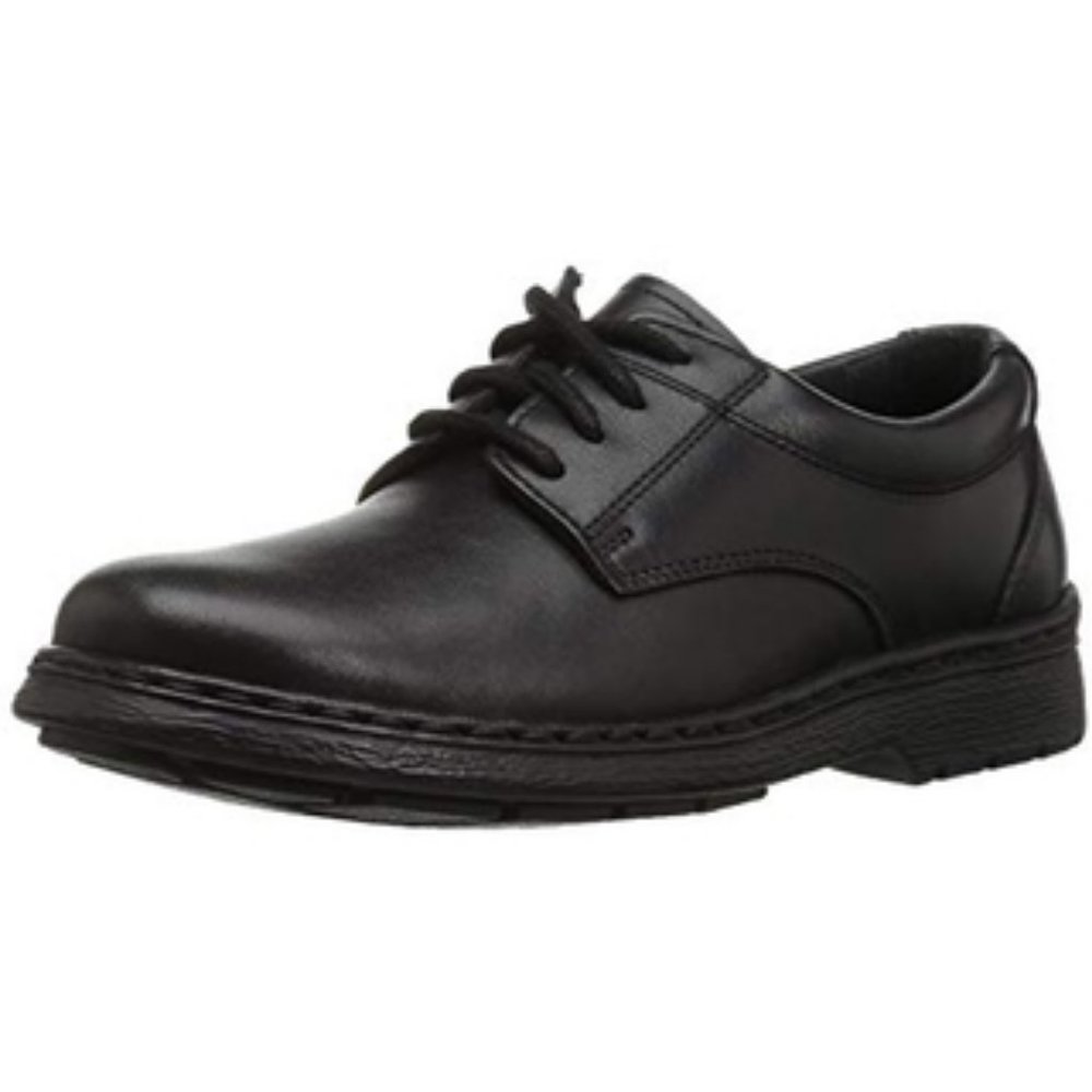 SCHOOL ISSUE Boys Black Leather Shoes Wide
